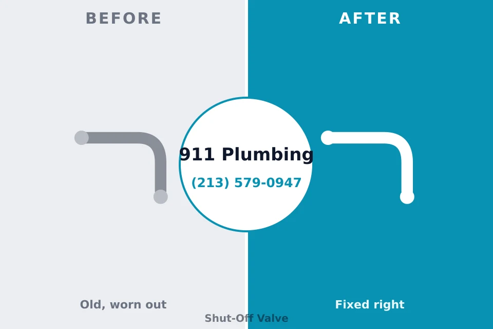 Before and after: plumbing repair Lawrenceville, NJ